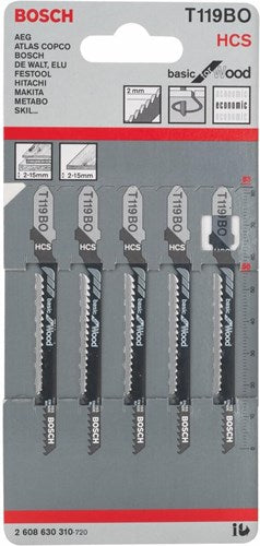 Hoja de sierra de calar Bosch t119bo (5uds)