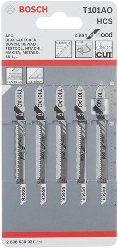 Hoja de sierra de calar Bosch t101ao (5uds)