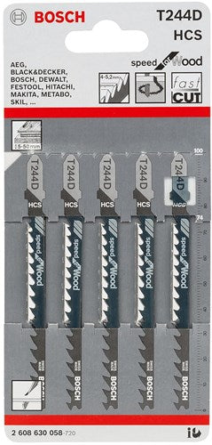 Hoja de sierra de calar Bosch t244d (5uds)