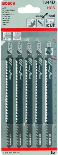 Lama per seghetto alternativo Bosch t344d (5pz)