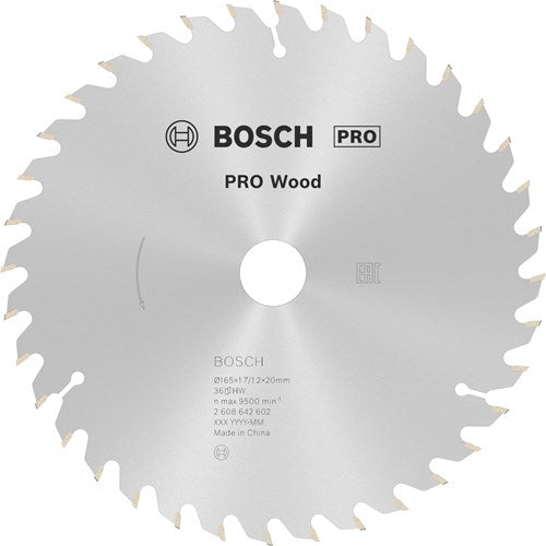 Bosch accessoires cirkzb standard wood ø165x1.7x20x36t