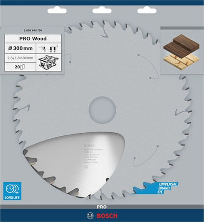 Bosch accesorios hoja de sierra circular construir madera 300 x 30 x 2,8 mm, 20 1 piezas - 2608640700
