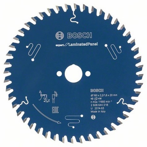 Bosch accessoires cirkelzaagblad expert for laminated panel 160x20x2.2 1.6x48t - 2608644127