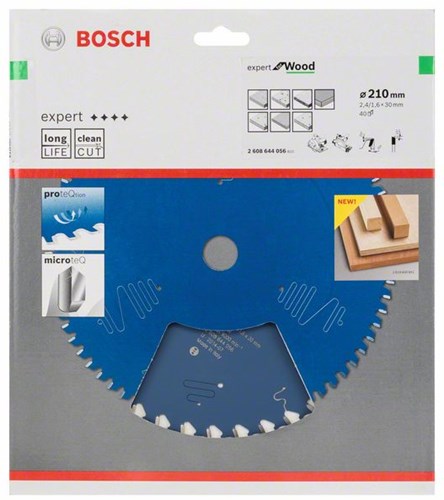 Accesorios bosch hoja de sierra circular expert para madera 210x30x2,4 1,6x40 t - 2608644056