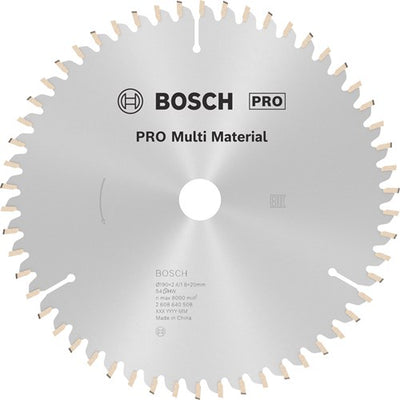 Bosch accessoires cirkelzaagblad multi material 190 x 20 16 x 2,4 mm, 54 1st - 2608640508