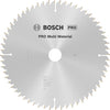Bosch accessoires cirkelzaagblad multi material 254 x 30 x 3,2 mm, 60 1st - 2608640449