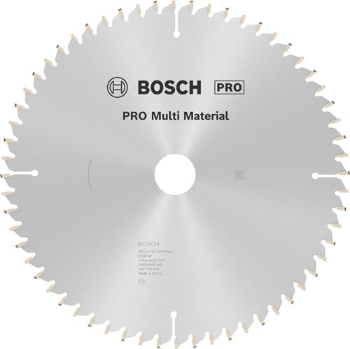 Bosch accessoires cirkelzaagblad multi material 254 x 30 x 3,2 mm, 60 1st - 2608640449