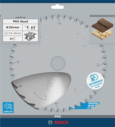 Bosch accesorios hoja sierra circular st madera 254x30x2,2 1,6x24t - 2608837733