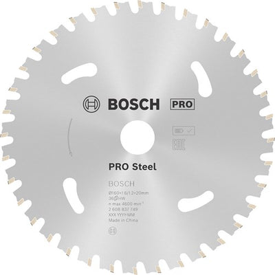 Bosch accessoires bosch pro steel draadloos zaagblad voor cirkelzagen 160 x 1,6 x 20 mm - 2608837749