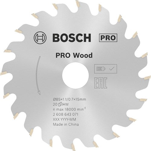 Accessori Bosch lama per sega circolare standard per legno 85mm | per gks 10.8 - 2608643071