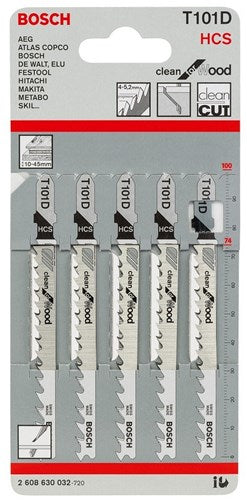 Bosch jigsaw blade t101d (5pcs)