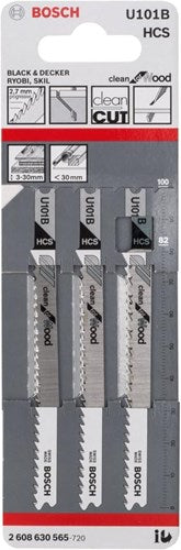 Hoja de sierra de calar bosch u101b (3uds)