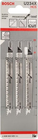 Bosch accesorios hoja de sierra de calar u 234 x Progressor para madera 3 piezas - 2608633525