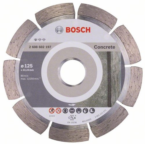 Accessori Bosch Disco da taglio diamantato standard per cemento 125 x 22,23 x 1,6 x 10 mm 1° - 2608602197