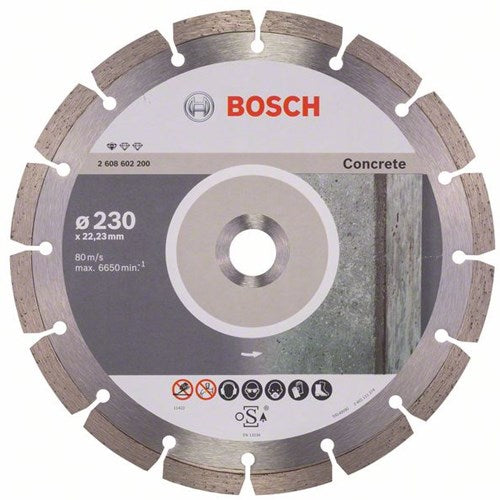 Accessori Bosch Disco da taglio diamantato standard per cemento 230 x 22,23 x 2,3 x 10 mm 1° - 2608602200