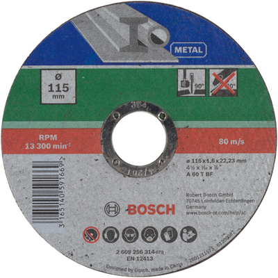 Bosch accessories cutting disc metal | 115 x1.6 | right - 2609256314