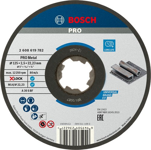 Accesorios Bosch disco de corte metal x-lock 125x2,5mm - 2608619782