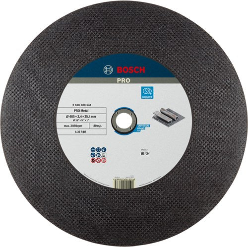 Accessori Bosch disco da taglio dritto expert per metallo a 36 r bf, 400 mm, 25,40 mm, 3,2 mm - 1 pezzo - 2608600544