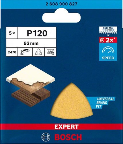 Carta vetrata Bosch Accessories Expert C470 per levigatrici a delta 93 mm, K120 - 5 pezzo(i) - 2608900827
