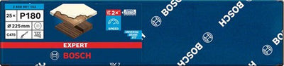 Bosch accesorios expert c470 papel de lija para lijadoras excéntricas 225 mm, 19 agujeros, k180 25 piezas - 1 pieza(s) - 2608901152