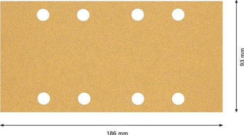 Bosch accesorios expert c470 papel de lija para lijadoras orbitales 93 x 186 mm, k60 50 piezas - 2608900936