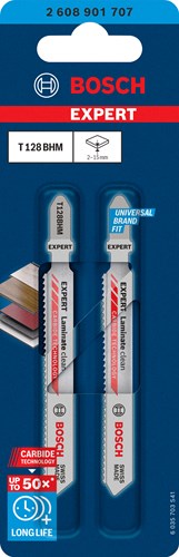 Bosch accessori expert lama per seghetto alternativo t128bhm 2pz laminato pulito - 2608901707