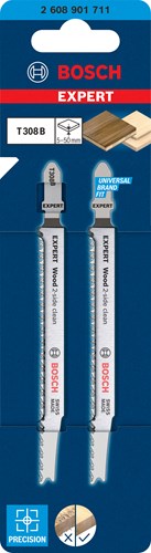 Bosch accessori expert lama per seghetto alternativo t308b 2 pezzi legno 2 lati puliti - 2608901711
