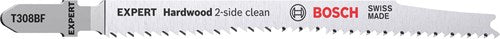 Bosch accessoires expert decoupeerzaagblad t308bf 2st hardwood 2-side clean - 2608901713