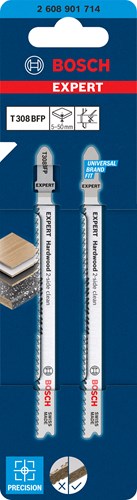 Bosch accessoires expert decoupeerzaagblad t308bfp 2st hardwood 2-side clean precision - 2608901714