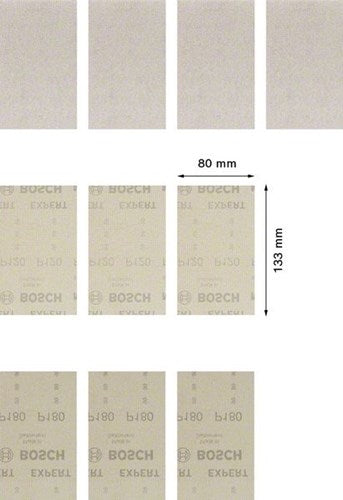 Set rete abrasiva Bosch Accessories Expert M480 80 x 133 mm 10 pezzi - 1 pezzo(i) - 2608901205