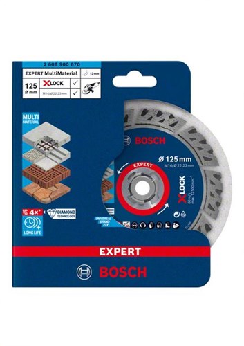 Disco da taglio diamantato Bosch Accessories Expert multimateriale x-lock 125 x 22,23 x 2,4 x 12 mm - 1 pezzo/i - 2608900670