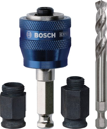 Accesorios Bosch experto cambio de potencia más juego de conversión | eje hexagonal 11 mm | hss-g | 7,15 x 45 x 85 mm | 2 tuercas adaptadoras - 2608902039