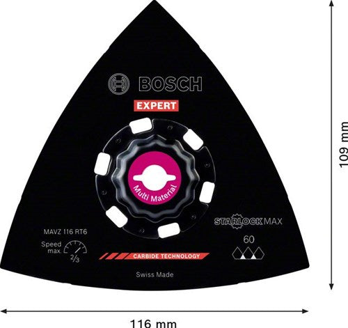 Bosch accessoires bosch expert schuurplaat mavz 116 rt6 starlock max schuurplaat vo...