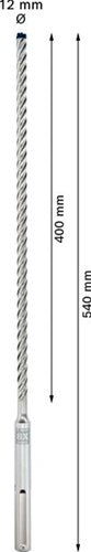 Bosch accesorios experto taladro percutor sds max-8x 12 x 400 x 540 mm - 1 pieza(s) - 2608900202