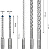 Bosch accessori expert sds plus-7x trapano a percussione 5 6 6 8 10 mm 5 pezzi - 2608900197