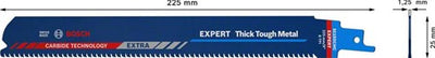 Bosch accessoires expert ‘thick tough metal’ s 1155 chc reciprozaagblad 10-delig - 1 stuk(s) - 2608900370