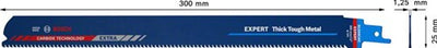 Bosch accessoires expert ‘thick tough metal’ s 1255 chc reciprozaagblad 10-delig - 1 stuk(s) - 2608900372