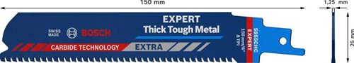 Lama per sega alternativa Bosch Accessories Expert 'thick hard metal' 955 chc 10 pezzi - 1 pezzo(i) - 2608900367