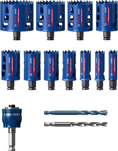 Bosch Gatzaw Toughmaterial-set, Ø 20-76mm, 14 pezzi