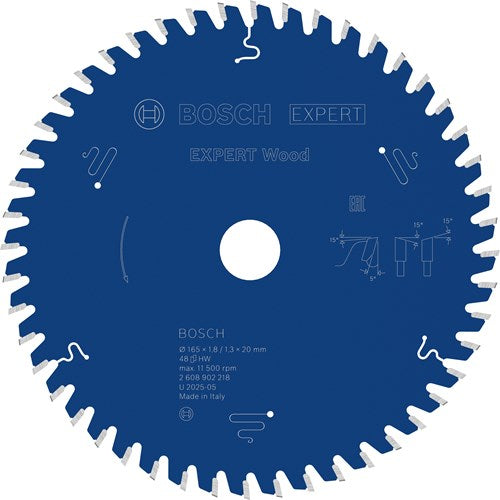 Bosch accessoires expert wood cirkelzaagblad | 165 x 1,8 1,3 x 20 mm | t48 - 2608902218