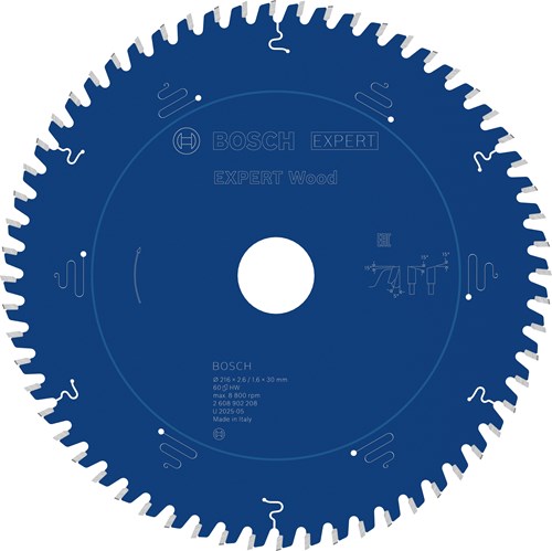 Lama per sega circolare per legno Bosch Accessories Expert | 216 x 2,6 1,6 x 30 mm| t60-2608902208