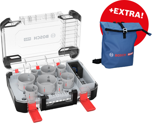 Set di seghe a tazza Bosch accessori | 11 pezzi | incl. zaino - 061599766l