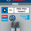 Bosch accessoires impact control bit ph3 25mm 2st - 2608522469