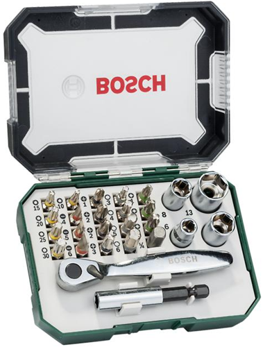 Accessori Bosch mini set di punte per cacciavite a cricchetto | dhz extra duro | 26 pezzi - 2607017563