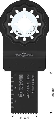 Bosch accessoires multi material zaagblad aiz 20 ab | starlock | 20 x 30 mm - 2608669251