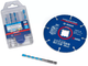 Accesorios bosch disco de corte multimaterial multi rueda x-lock 125 mm + juego de taladro universal multiconstrucción - 061599765r