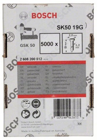 Accessori Bosch chiodo con testa svasata sk50 19mm | 1,2 mm-2608200512
