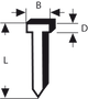 Accessori Bosch chiodo tipo 48 18x145x14mm | 1000 pezzi - 2609255813