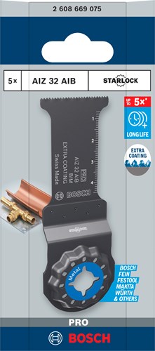 Bosch aiz 32 aib - lama per sega multifunzione - bimetallica - montaggio starlock - 32x50 mm