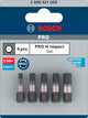 Accesorios imp bosch brocas pro h act | h3 | h4 | h5 (x2) | h6 | 25 mm | 5 piezas - 2608521h59